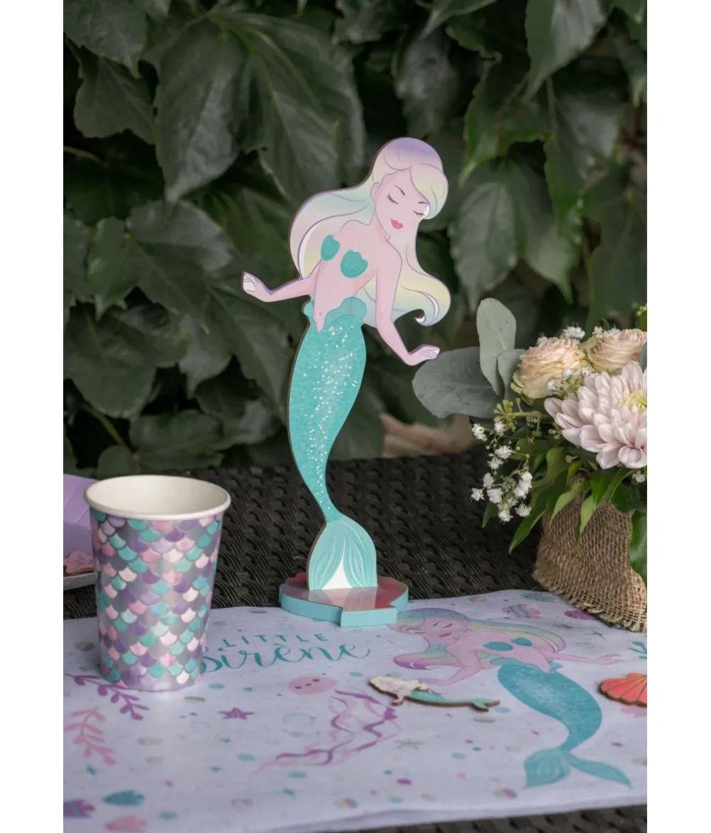 Havfrue bordfigur med fod, 27 cm