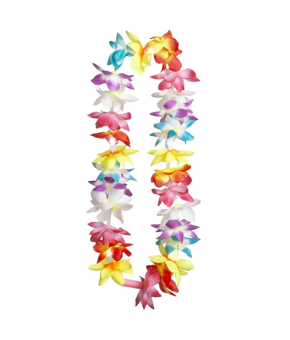 Hawaiikrans med lys