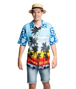 Hawaii skjorte, blåt paradis