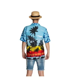 Hawaii skjorte, blåt paradis