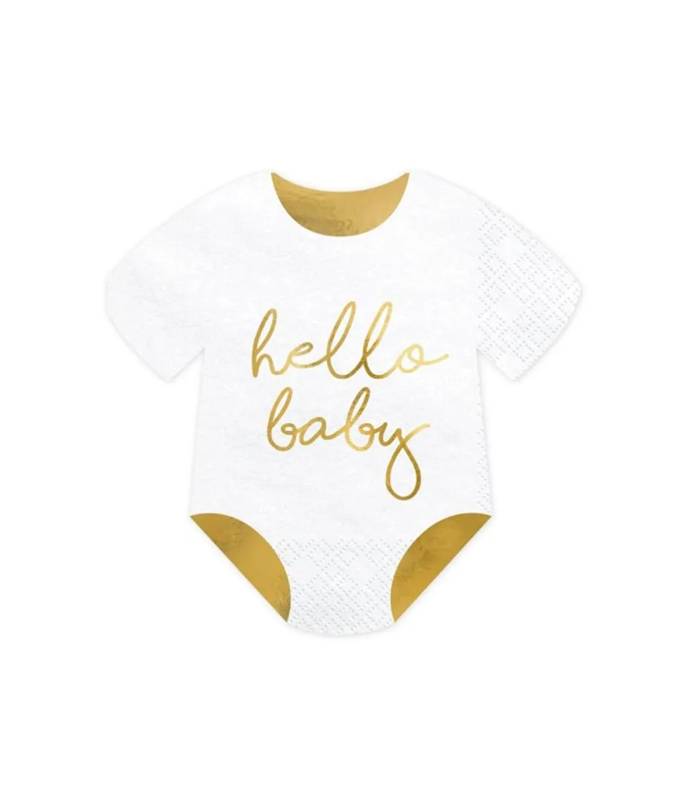 Hello Baby body servietter, 20 stk