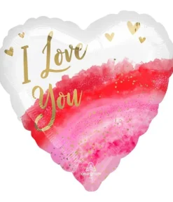 Hjerte folieballon I Love You, 43 cm