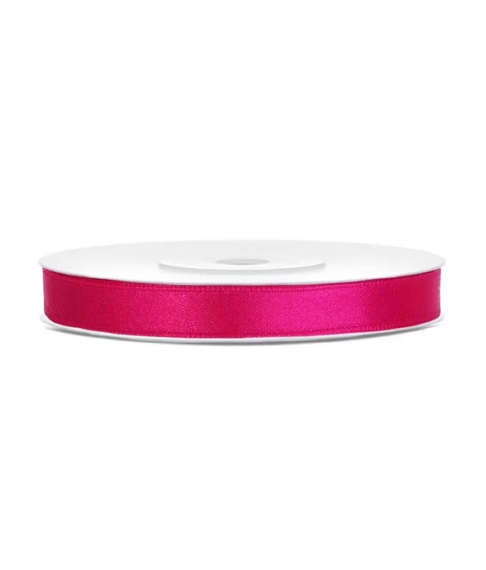 Hot pink satinbånd 6mm