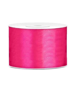 Hot pink satinbånd 50mm