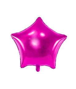 Hot pink stjerne folieballon, 48 cm