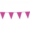 Hot pink vimpelguirlande med glimmer
