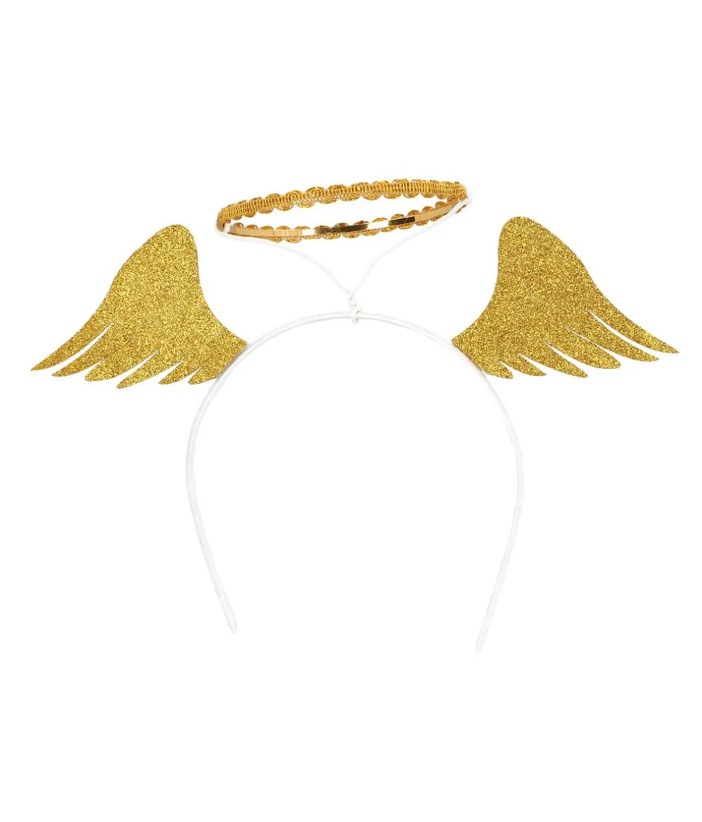 Hårbøjle guld engel