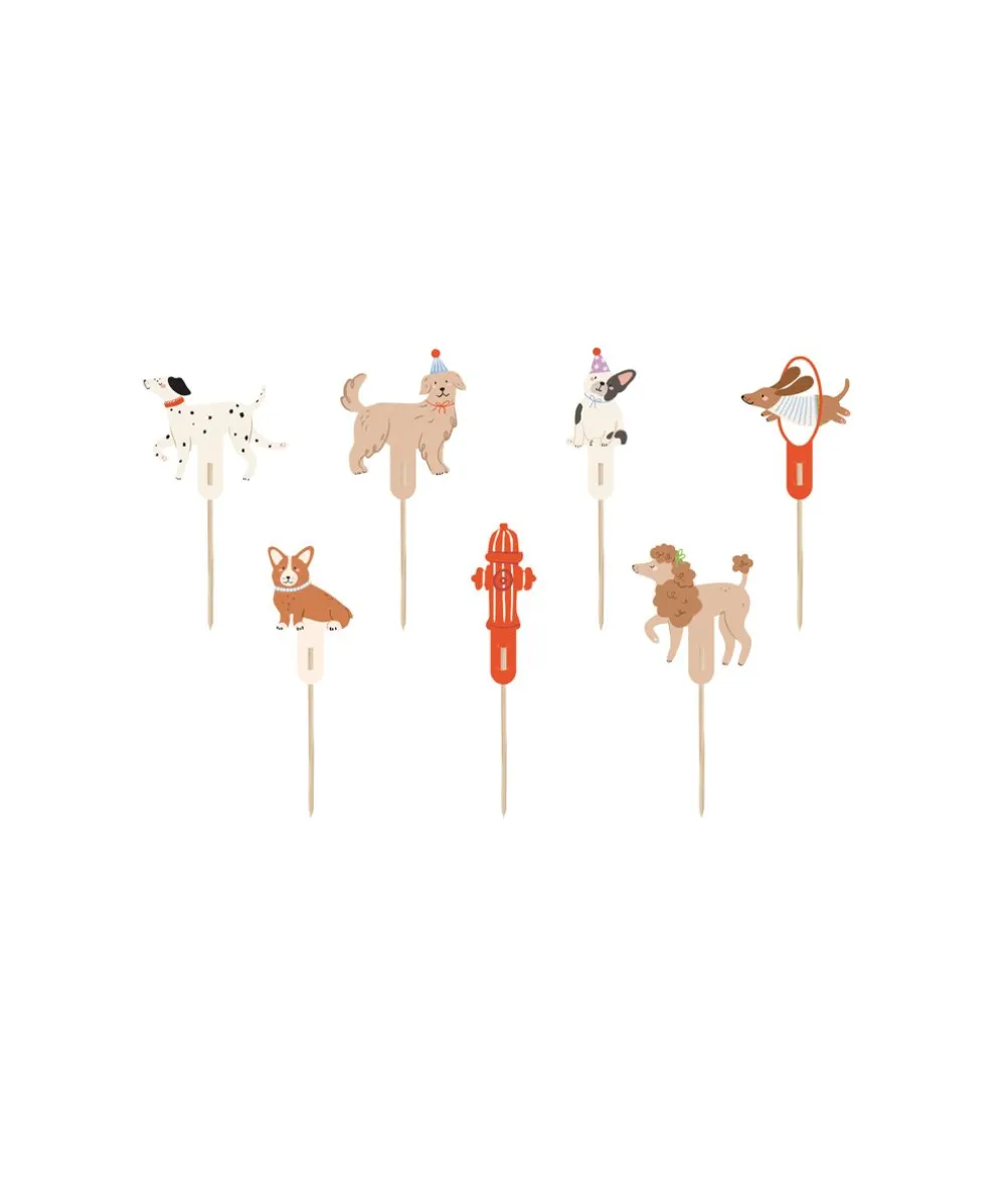 Hunde kagepynt, 7 stk