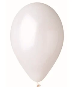 Hvid ballon, metallic