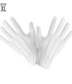 Hvide handsker XL