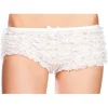 Hvide hotpants med flæser