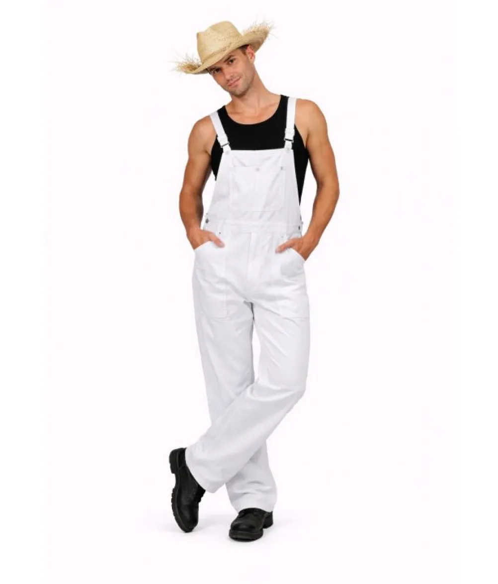 Hvide overalls kostume