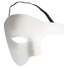 Hvid fantom halvmaske