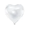 Hvid hjerte folieballon