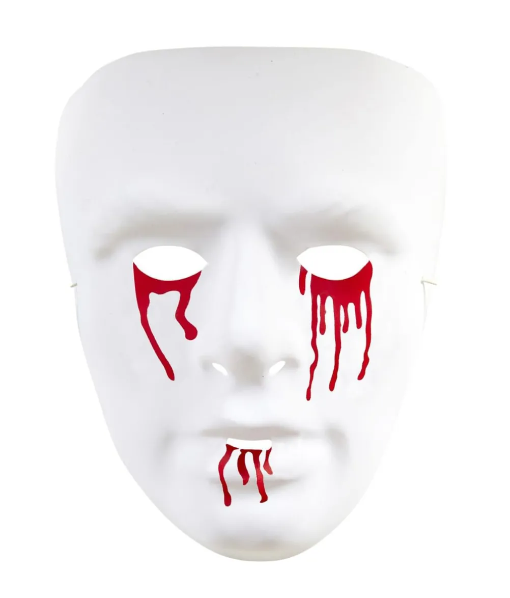Hvid maske med blod
