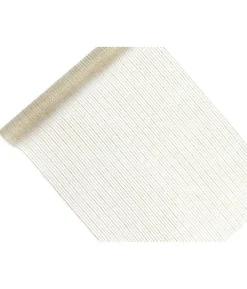 Hvid Organza med guldstriber