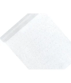 Hvid Organza med sølv