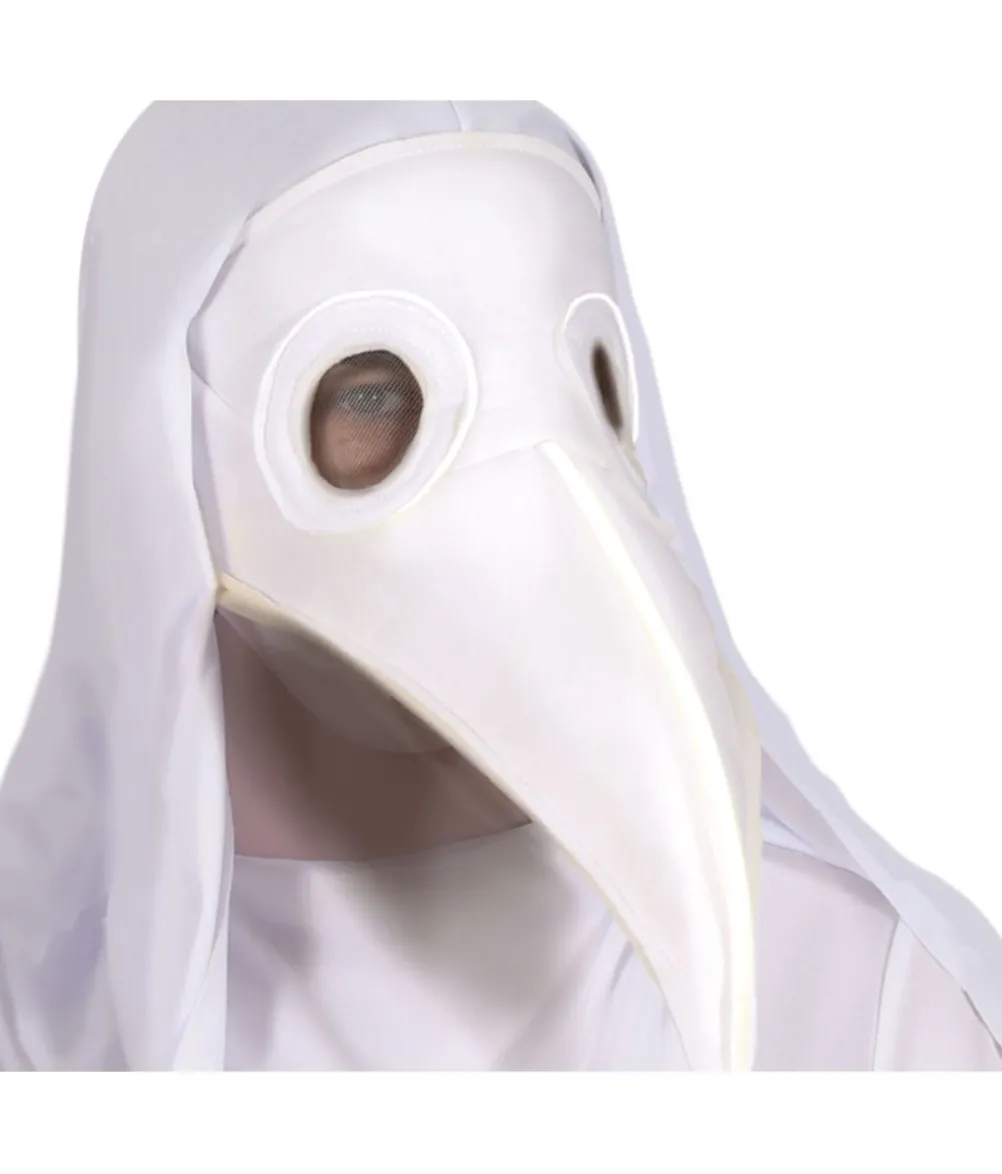 Hvid pestdoktor kostume