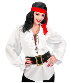 Hvid piratskjorte