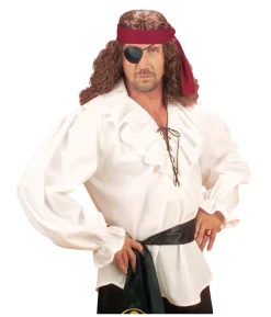Hvid piratskjorte