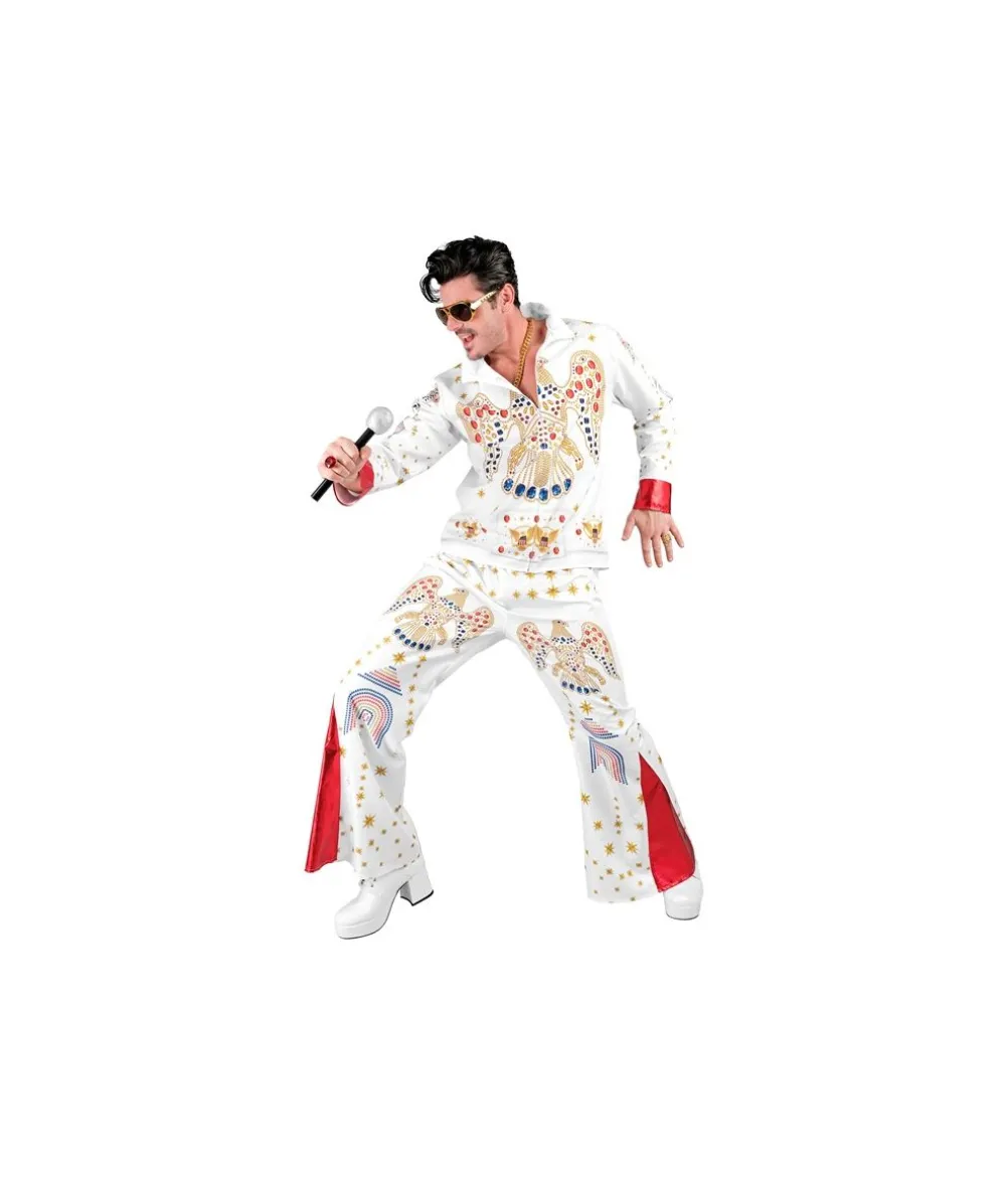 Hvidt Elvis Presley kostume