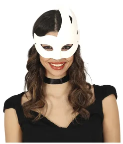 Hvid venetian maske