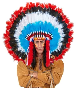 Indianer fjerprydelse blå