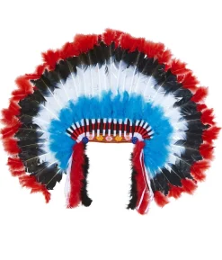 Indianer fjerprydelse blå