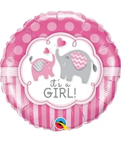 It`s a girl folieballon med elefant, 46 cm