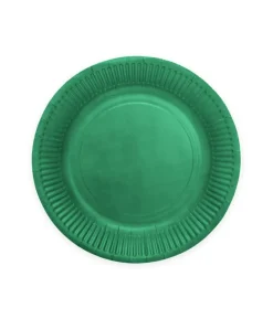 Jægergrøn paptallerkner, 23cm 8 stk