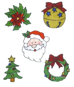 Jule glimmer vinduesdekorationer