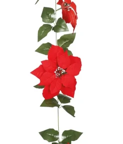 Julestjerne guirlande, store blomster