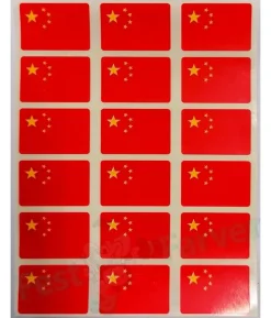 Kina flag stickers