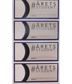 Klistermærker 50 stk. Student blå