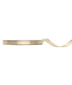 Kold guld satinbånd, 6 mm