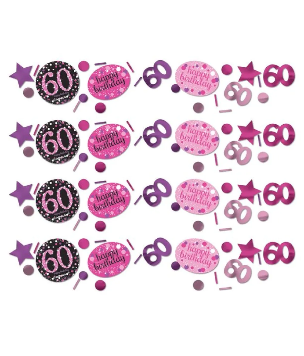 Konfetti 60 år Pink Sparkling
