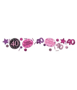 Konfetti 40 år Pink Sparkling