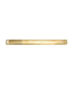 Konfettirør med guld hjerter, 60 cm