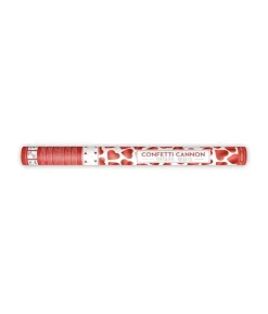 Konfettirør med hjerter, 60 cm