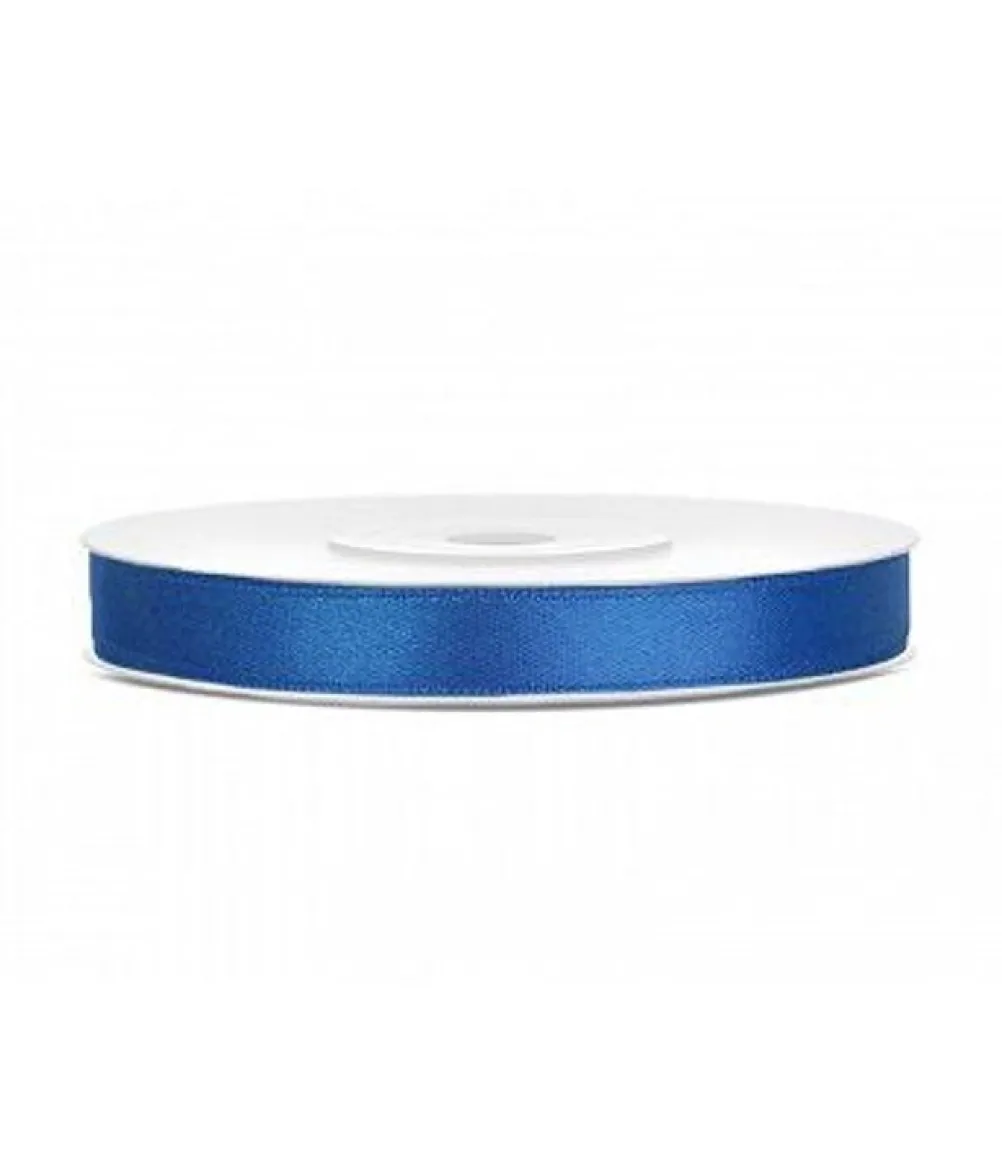 Kongeblå satinbånd 6mm