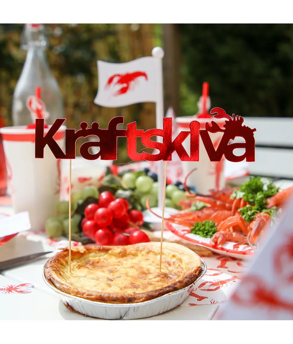 Kräftskiva kagepynt