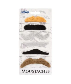Kunstige overskæg, 6 stk.
