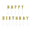 Lagkagelys 'Happy Birthday' guldglimmer