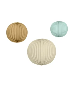 Lanterner 3 stk. lyseblå mix
