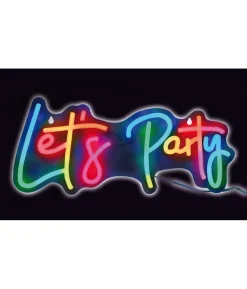 LED Lets Party skilt