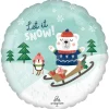 Let It Snow folieballon, 43 cm