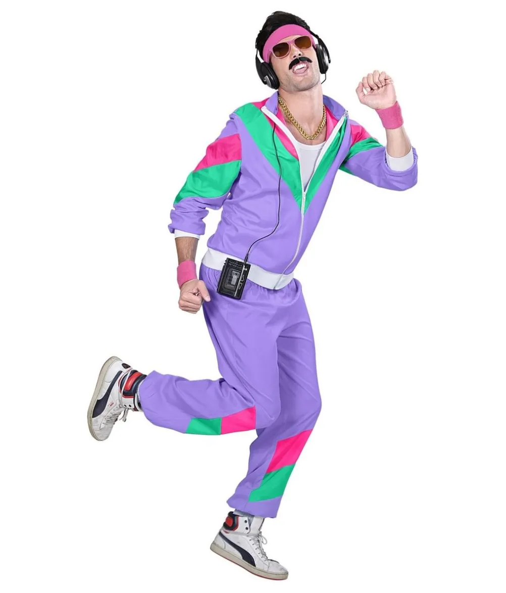 Lilla 80er joggingdragt