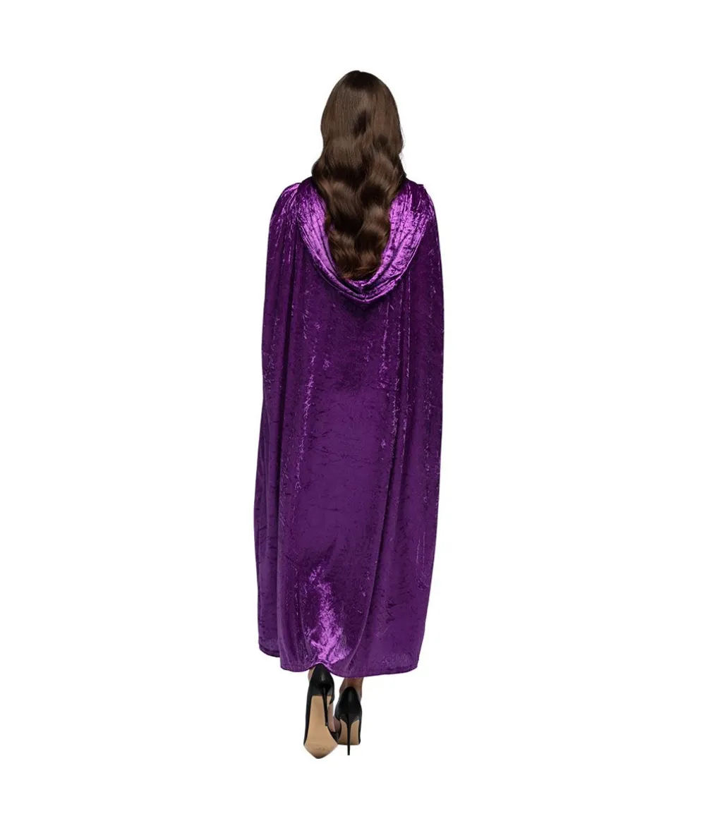 Lilla velour kappe, 170 cm.