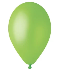 Limegrøn ballon, metallic