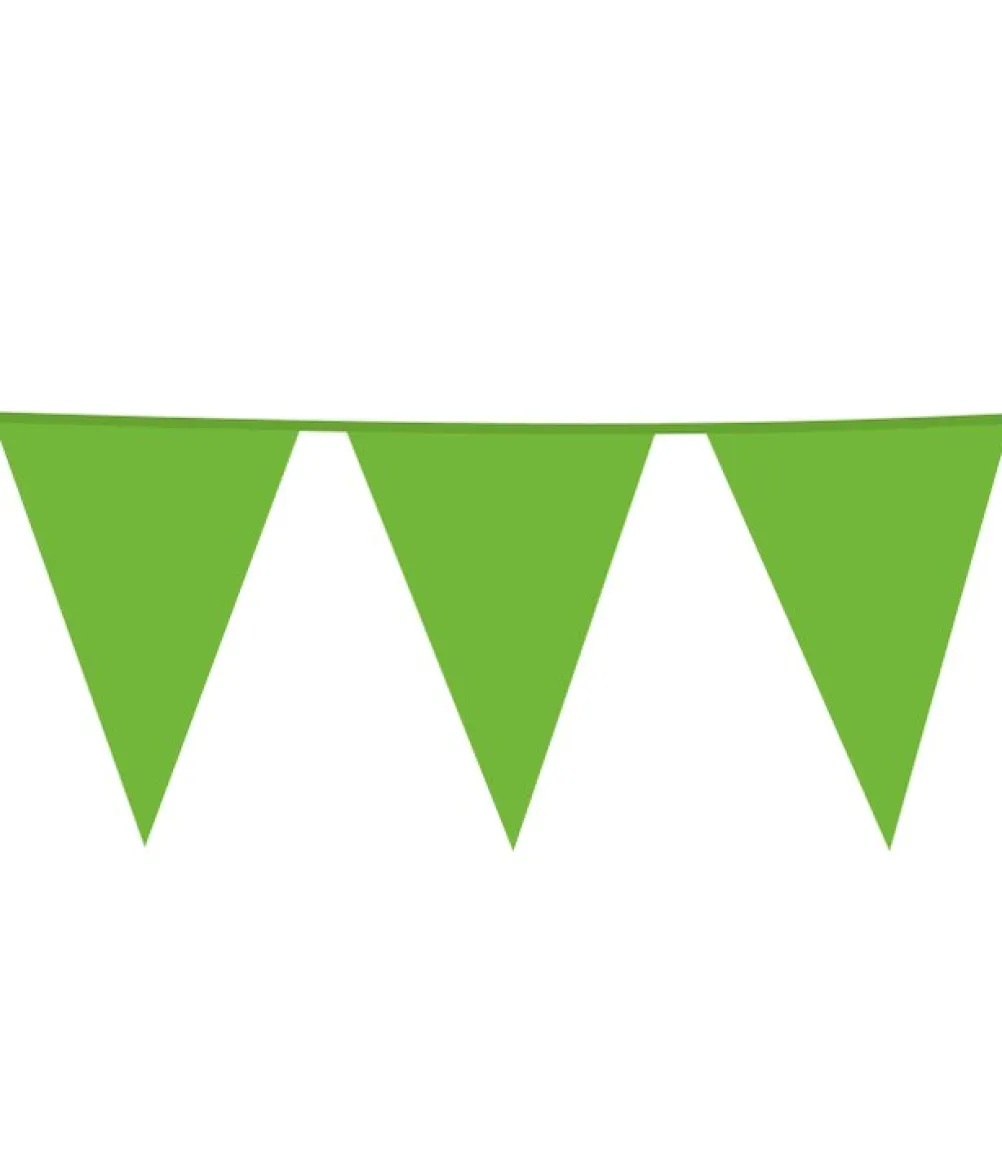 Limegrøn vimpelguirlande, stor
